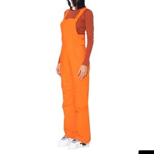 NWT - Halfdays Carson Bib ski pants in Flame (no longer available online)